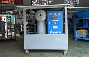 Ventas de máquinas de purificación de aceite de transformador DVTP100 (6000L / H) a Indonesia