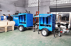  MTP20 Purificador de aceite de transformador móvil montado en ventas de remolques a la compañía eléctrica del norte de Vietnam